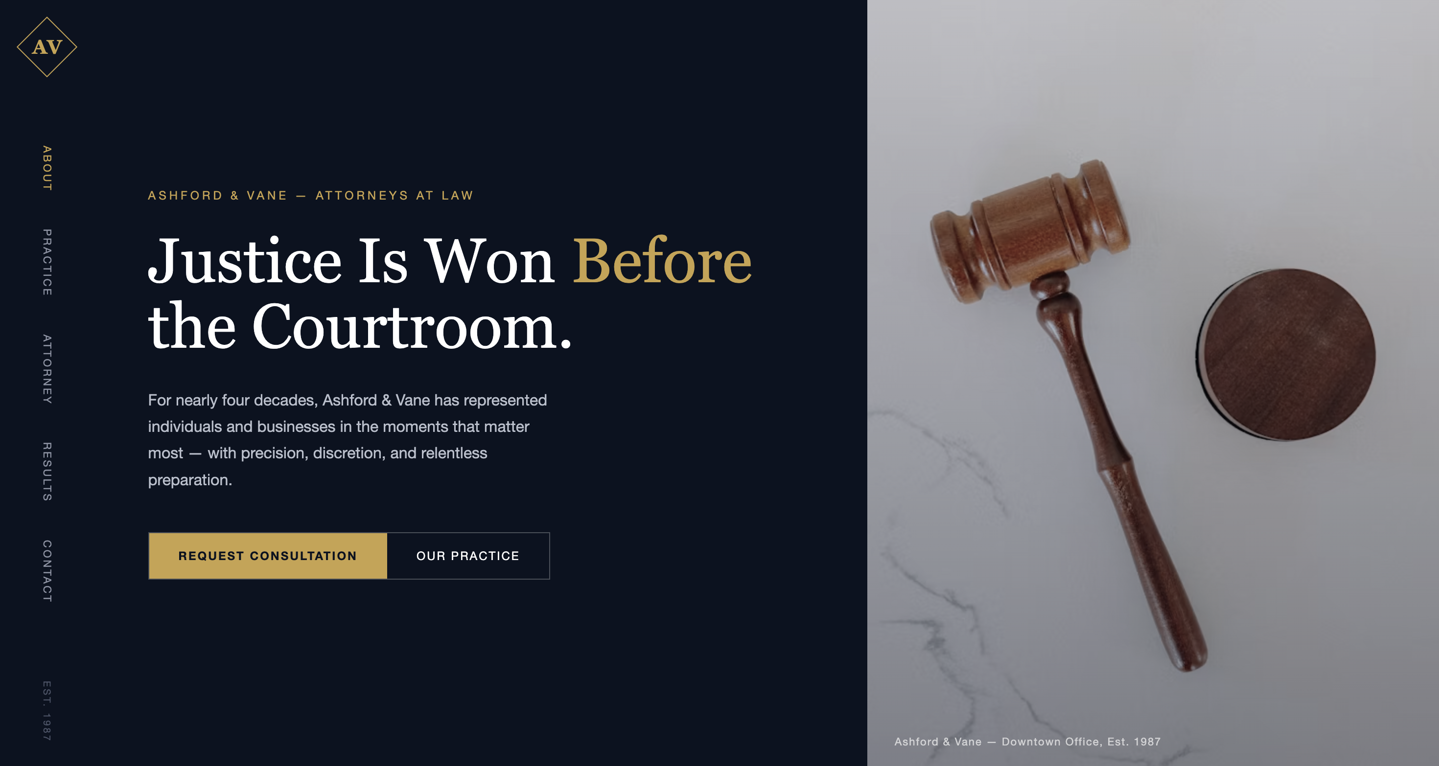 Law firm website design example